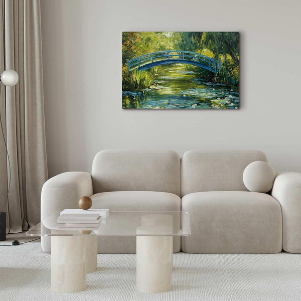 Quadro - Impressionist bridge - painting of a bridge against a picturesque background