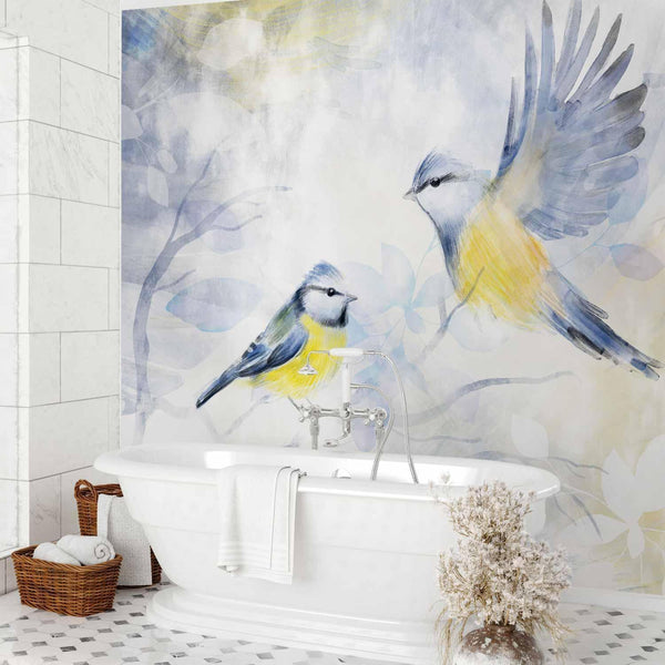 Carta da parati - Watercolor Tit - First Variant
