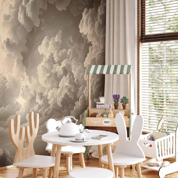 Carta da parati - Whisper of Illuminated Clouds: Soft Play of Light in the Theater of the Heavens