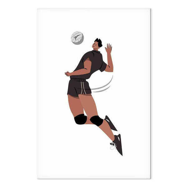 Quadro - Volleyball Player on a White Background - Illustration