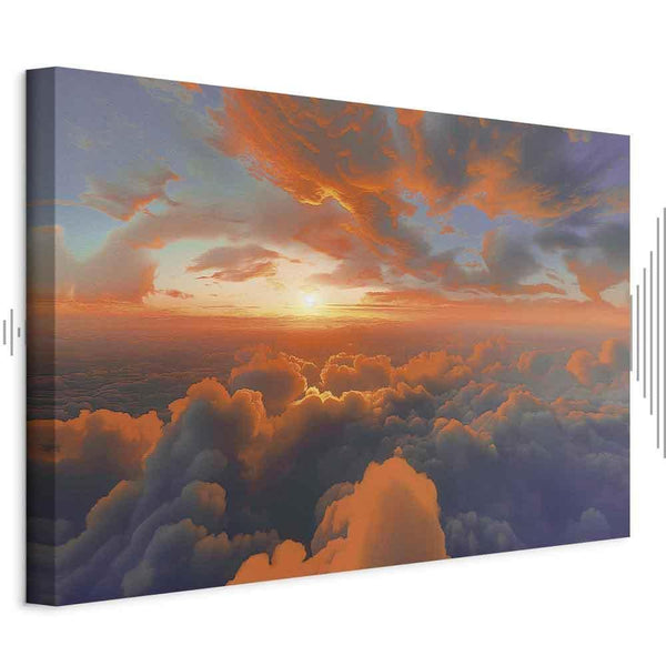 Quadro - When Dawn Tickles the Clouds: A Spectacle of Colors on the Morning Sky