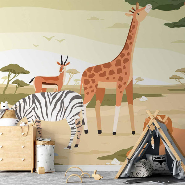 Carta da parati - Animals From Jungle Vector Illustration