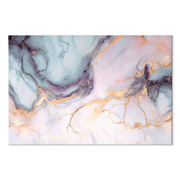 Quadro - Pastel stones - pink and blue structures on a marble base