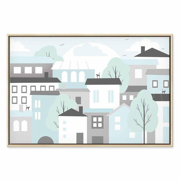 Quadro - Colorful Town (1 Part) Wide