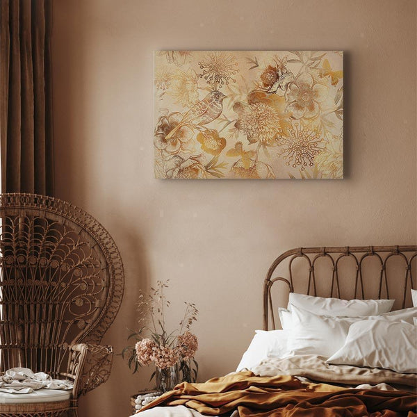 Quadro - Golden Mosaic of Nature (1 Part) Wide