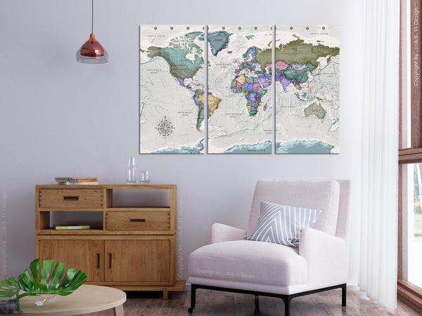 Quadro di sughero - World Destinations (3 Parts)