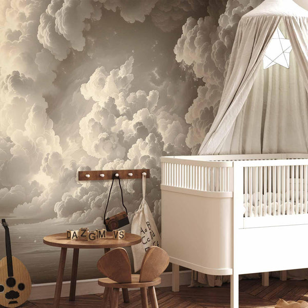 Carta da parati - Whisper of Illuminated Clouds: Soft Play of Light in the Theater of the Heavens