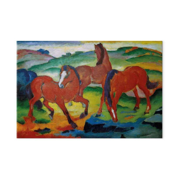 Quadro - Franz Marc – The Red Horses (Grazing Horses IV)