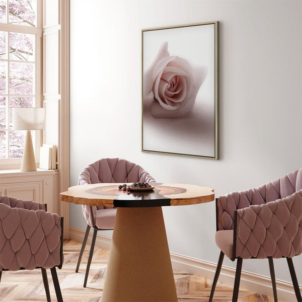 Quadro - Floral Glamour Glow (1-part) - Delicate and Pastel Pink Rose