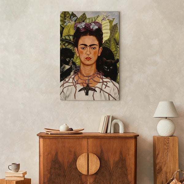 Quadro - Frida Kahlo – Self-Portrait with Thorn Necklace and Hummingbird