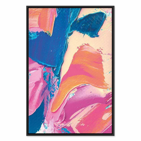 Quadro - Energetic Shapes - Dynamic Oil Paint Composition on Canvas