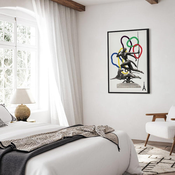 Quadro - Woman With Dog - Illustration