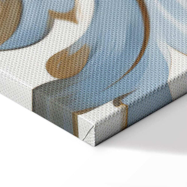 Quadro - Baroque Ornaments in Light Cream-Blue Hues