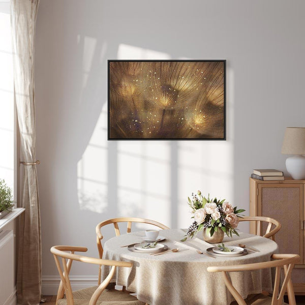 Quadro - Golden Dandelions (1 Part) Wide