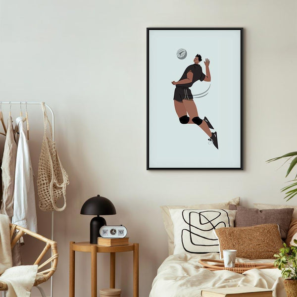 Quadro - Volleyball Player on a White Background - Illustration
