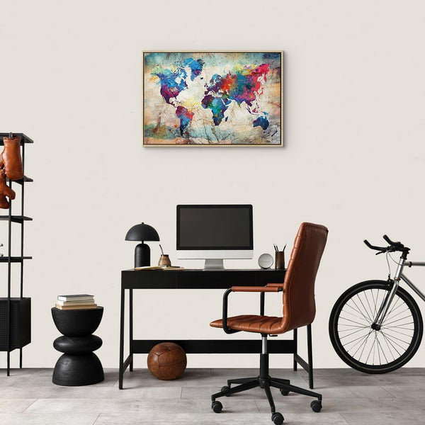 Quadro - World Map: Colourful Madness