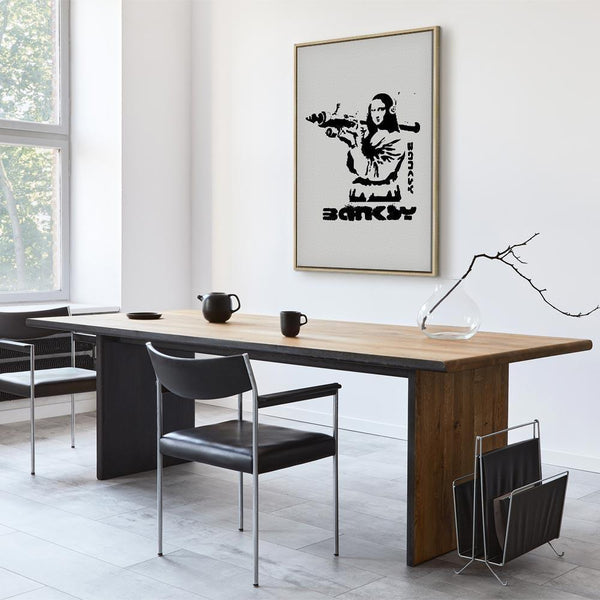 Quadro - Contrast Duel (1-part) - Banksy on Mural with Mona Lisa