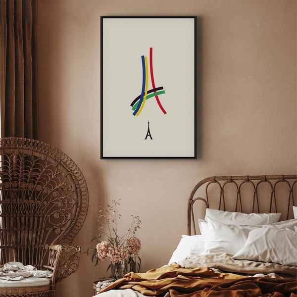 Quadro - Eiffel Tower - Colorful Graphics - Abstraction