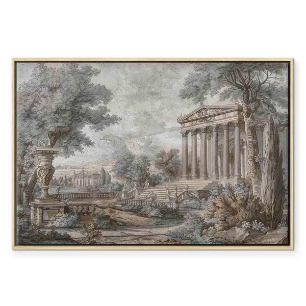 Quadro - Temple on a hill - Greek architecture in subdued colours