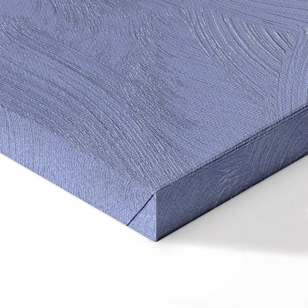 Quadro - Lines and Symmetry - Expressive White Grid on a Blue Background