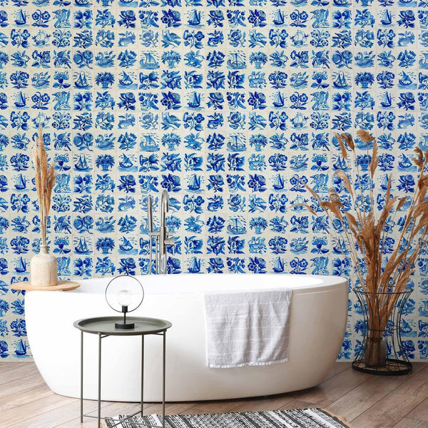 Carta da parati - Azulejos tiles – traditional Portuguese ceramic tiles