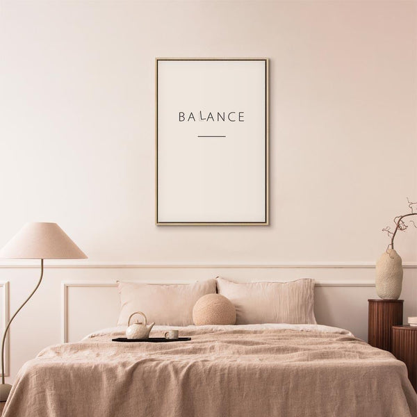 Quadro - Balance of Words (1-part) - Black English Text on White