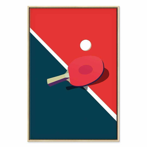 Quadro - Table Tennis - Racket and Ball on the Table