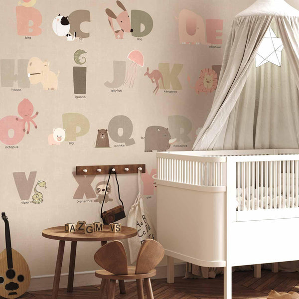 Carta da parati - A Beige Alphabet