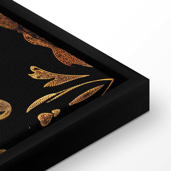 Quadro - Baroque Ornaments in Patinated Gold and Browns: Retro Motif