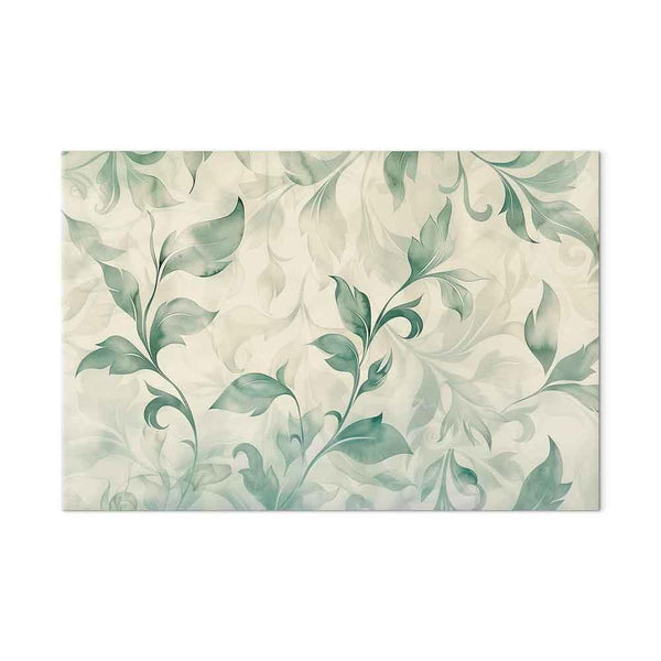 Quadro - Watercolor Botanical Motif Delicate Green-Beige Leaves