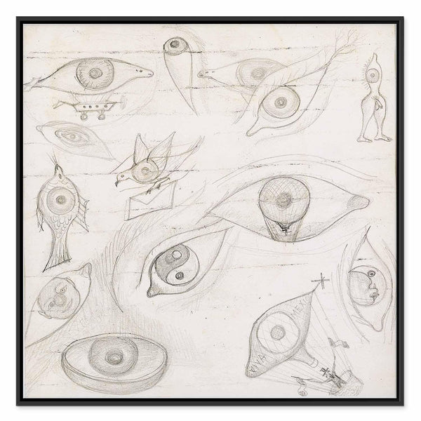 Quadro - Frida Kahlo – Drawing of Eyes