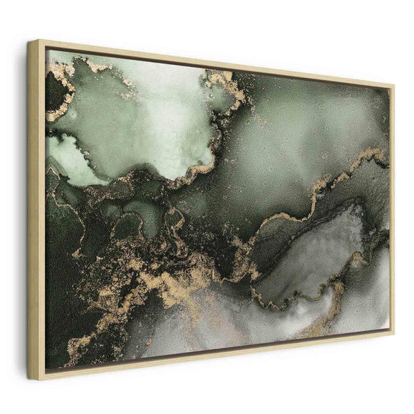 Quadro - Green watercolour - abstraction inspired by the structure of marble