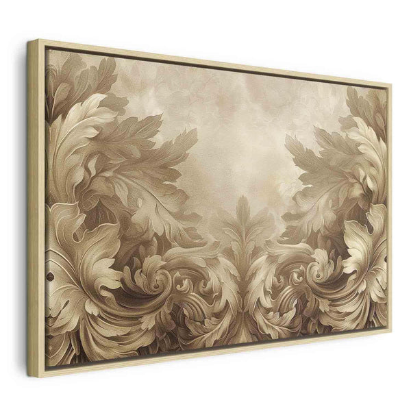 Quadro - Carved Baroque Ornaments Rich Composition in Sepia Colors