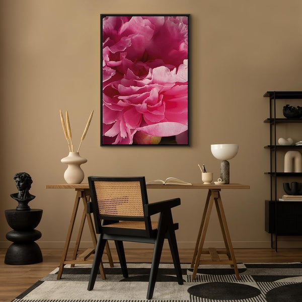 Quadro - Blossom of Beauty (1-part) - Pink Peony Flower Embraced by Nature
