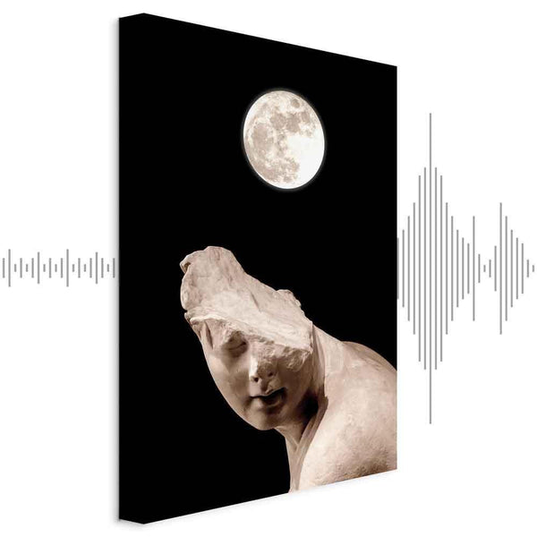 Quadro - Moon and Statue (1 Part) Vertical
