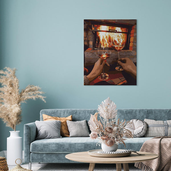 Quadro fai da te - An evening by the fireplace
