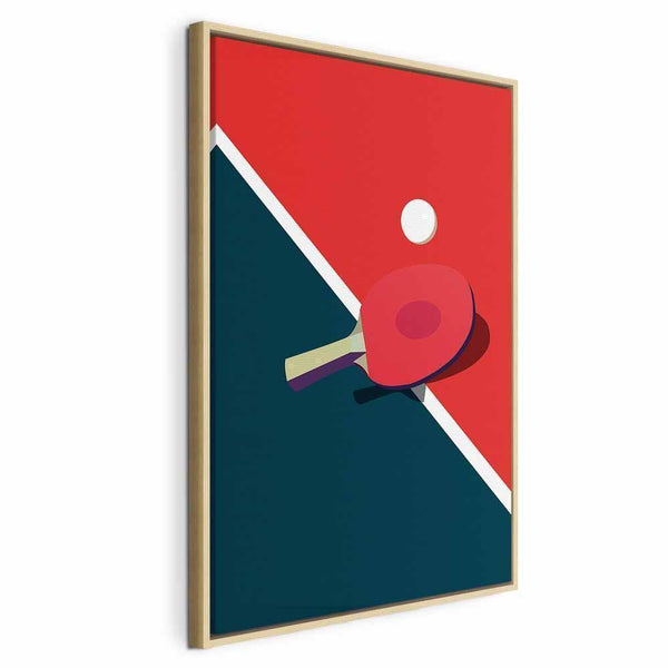 Quadro - Table Tennis - Racket and Ball on the Table