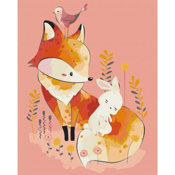 Quadro fai da te - Fox and Rabbit