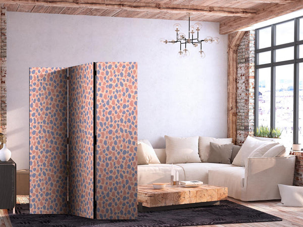 Paravento - Giraffe Pattern - Colorful Animal Pattern in Blue-Pink Spots