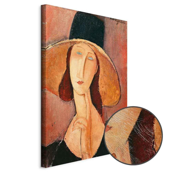 Quadro - Amedeo Modigliani – Portrait of Jeanne Hebuterne in a Large Hat