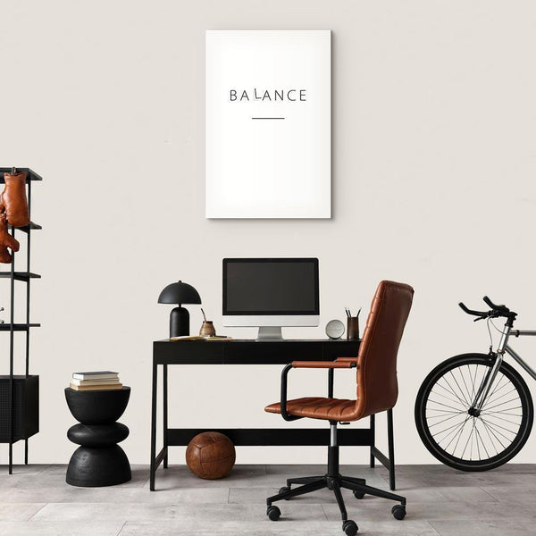 Quadro - Balance of Words (1-part) - Black English Text on White