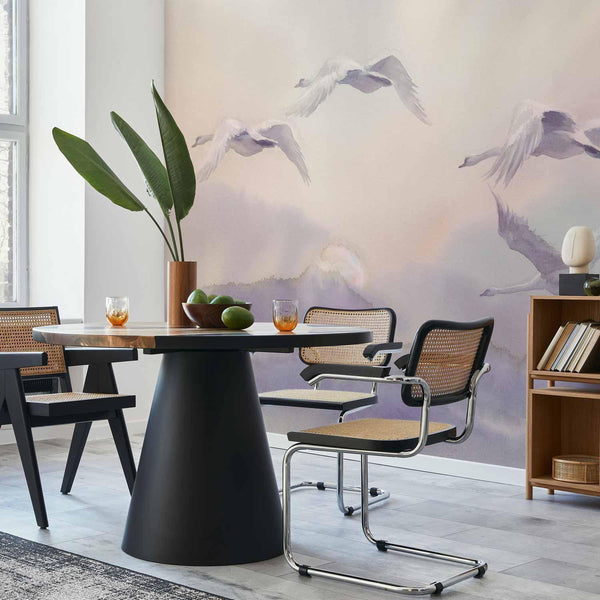 Carta da parati - Flying Swans