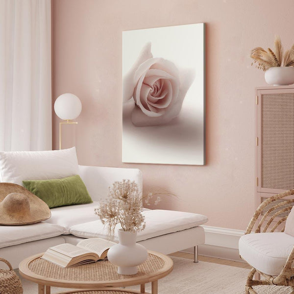 Quadro - Floral Glamour Glow (1-part) - Delicate and Pastel Pink Rose