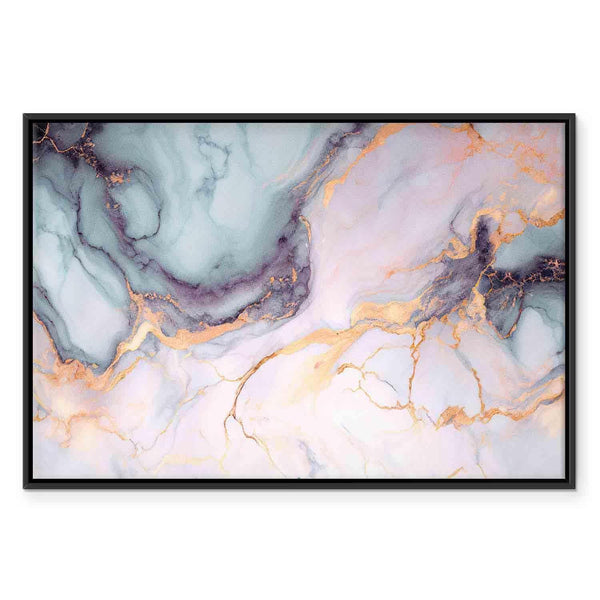 Quadro - Pastel stones - pink and blue structures on a marble base