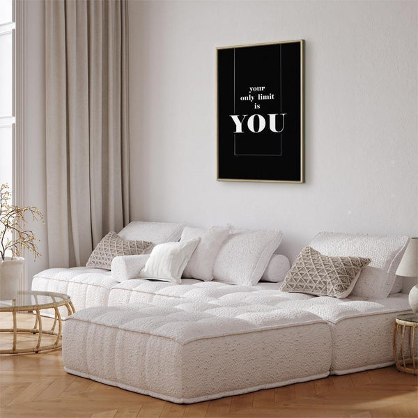 Quadro - Key to Success (1-part) - Black and White English Inscriptions