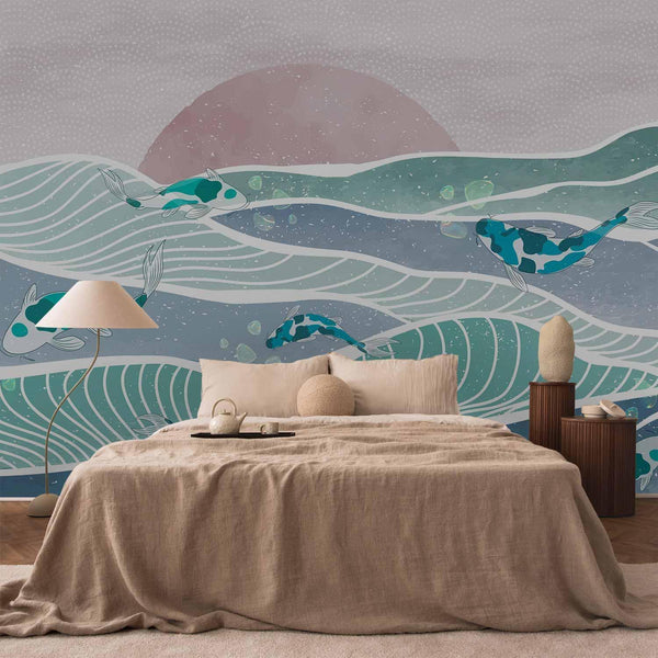 Carta da parati - Fish on the waves