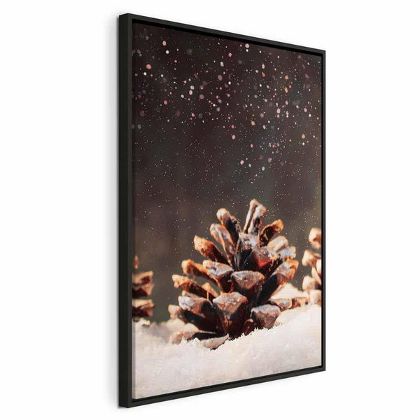 Quadro - Winter Pine Cone (1 Part) Vertical