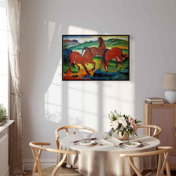 Quadro - Franz Marc – The Red Horses (Grazing Horses IV)