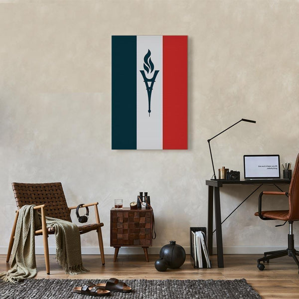 Quadro - Torch Against the Backdrop of the French Flag