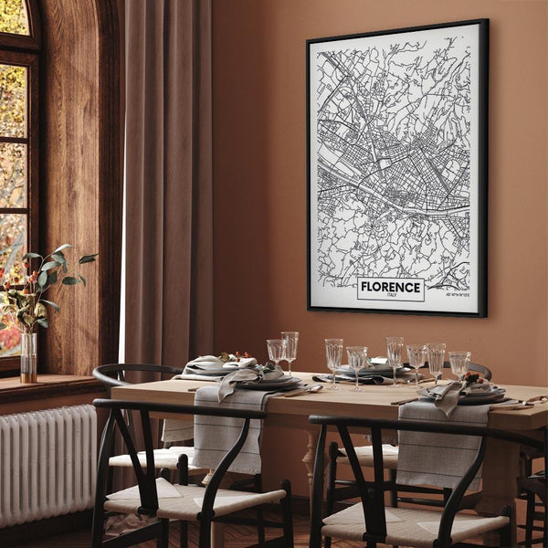 Quadro - Florence Map (1 Part) Vertical